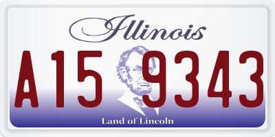 IL license plate A159343