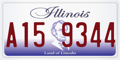 IL license plate A159344