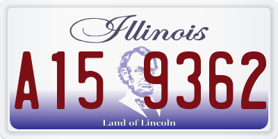 IL license plate A159362