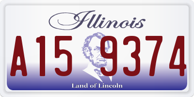 IL license plate A159374