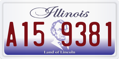 IL license plate A159381