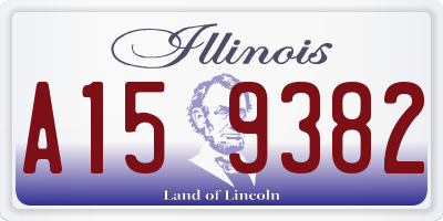 IL license plate A159382