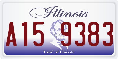 IL license plate A159383