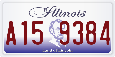 IL license plate A159384