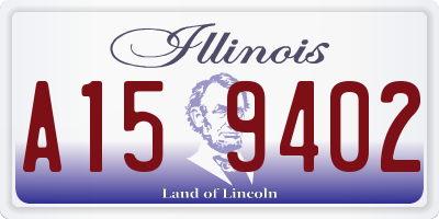 IL license plate A159402