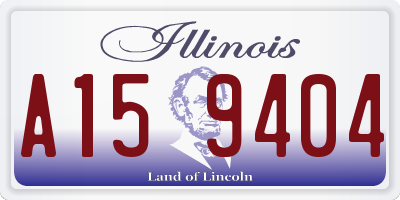 IL license plate A159404