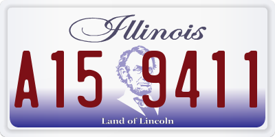 IL license plate A159411