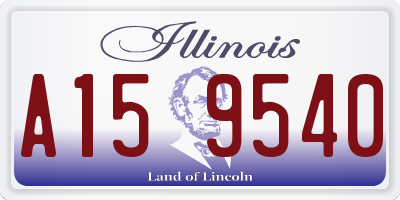 IL license plate A159540