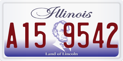 IL license plate A159542