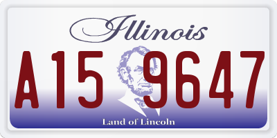 IL license plate A159647