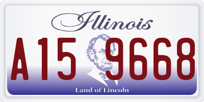 IL license plate A159668