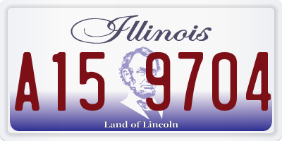 IL license plate A159704