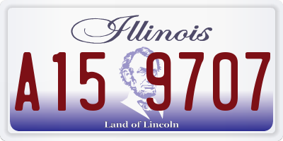 IL license plate A159707