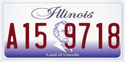 IL license plate A159718