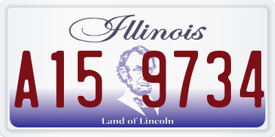 IL license plate A159734