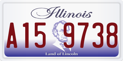 IL license plate A159738