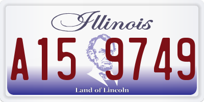 IL license plate A159749