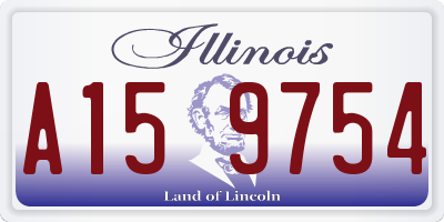 IL license plate A159754