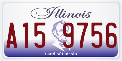IL license plate A159756