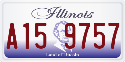 IL license plate A159757