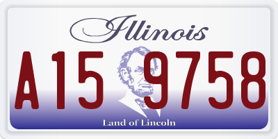 IL license plate A159758