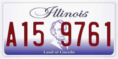 IL license plate A159761