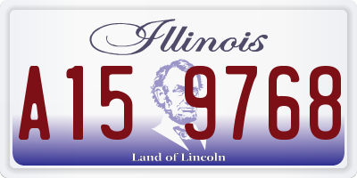 IL license plate A159768