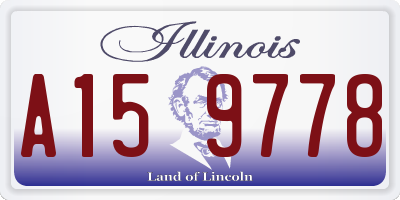 IL license plate A159778