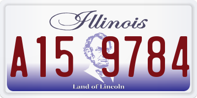 IL license plate A159784