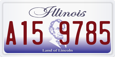 IL license plate A159785