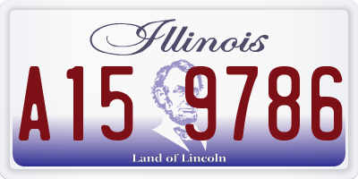 IL license plate A159786