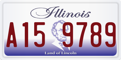 IL license plate A159789
