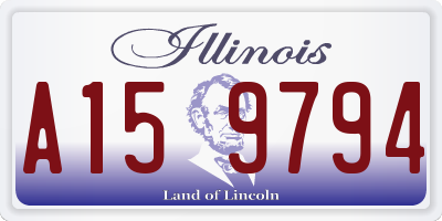 IL license plate A159794
