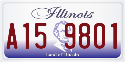 IL license plate A159801