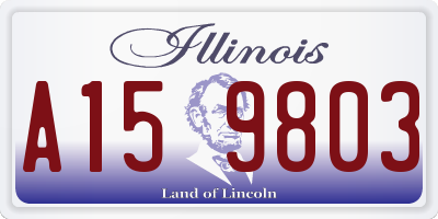 IL license plate A159803
