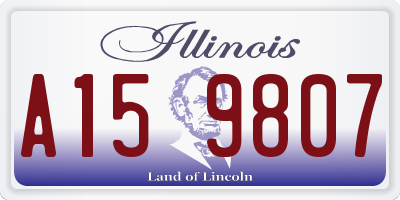 IL license plate A159807