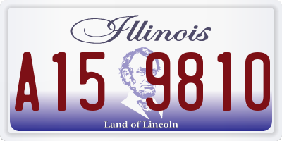 IL license plate A159810