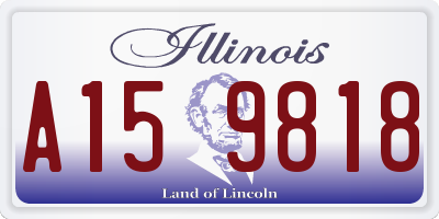 IL license plate A159818