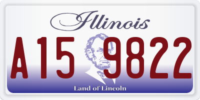 IL license plate A159822