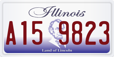 IL license plate A159823