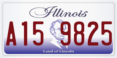 IL license plate A159825