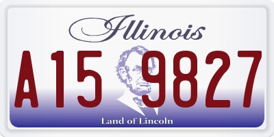 IL license plate A159827