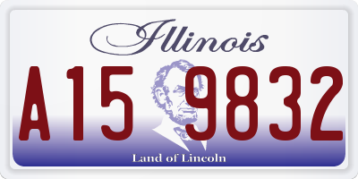 IL license plate A159832