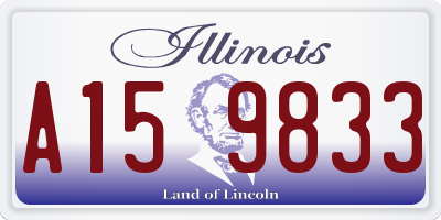 IL license plate A159833