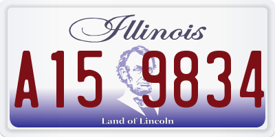 IL license plate A159834