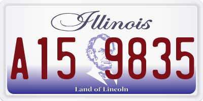 IL license plate A159835