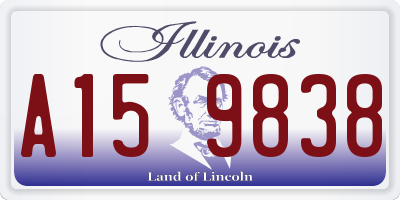 IL license plate A159838