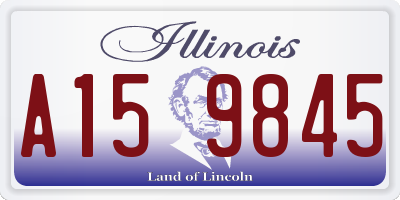 IL license plate A159845