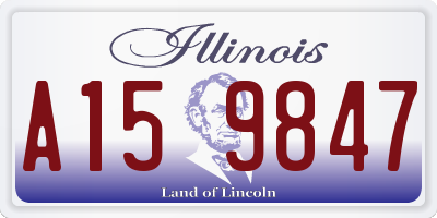 IL license plate A159847