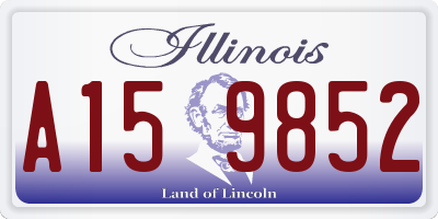IL license plate A159852